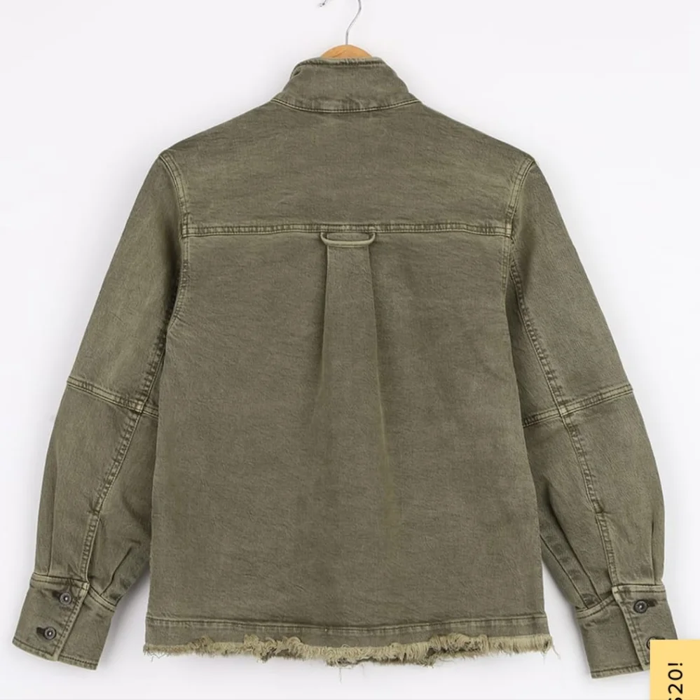 Free People Olive shirt jacket - Picture 6 of 8